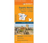 Carte Régionale Espagne Nord : Pais Vasco/Euskadi Navarra, La Rioja