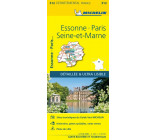 CARTE DEPARTEMENTALE ESSONNE, PARIS, SEINE-ET-MARNE