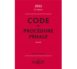 CODE DE PROCEDURE PENALE 2022 63ED - ANNOTE