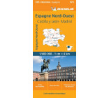 Carte Régionale Espagne Nord-Ouest : Castilla y Leon, Madrid