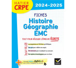 HATIER CRPE -  FICHES D-HISTOIRE GEOGRAPHIE EMC - EPREUVE ECRITE 2024/2025