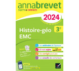 ANNALES DU BREVET ANNABREVET 2024 HISTOIRE-GEOGRAPHIE EMC 3E - SUJETS CORRIGES & METHODES DU BREVET