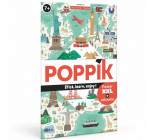 POPPIK - TOUR DU MONDE - 1 POSTER + 71 STICKERS REPOSITIONNABLES