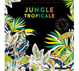 BLACK COLORIAGE - JUNGLE TROPICALE