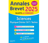 Annales BREVET 2025 - Sciences 3e - sujets et corrigés