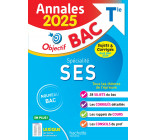 Annales Objectif BAC 2025 - Spécialité SES Tle - sujets et corrigés