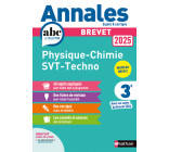 Annales Brevet Physique Chimie - SVT - Techno 2025 - Corrigé