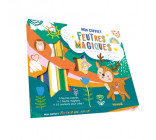 Mon coffret feutres magiques - Avec des stickers, des motifs et un livre de coloriage ! 5 feutres colorés + 1 feutre magique = 10 co