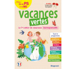 Cahier de vacances 2023, de la PS vers la MS 3-4 ans - Vacances vertes