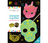 Masques à gratter phosphorescents - pochette avec accessoires