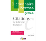 DICTIONNAIRE POCHE CITATIONS DE LA LANGUE FRANCAISE