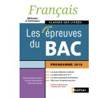 Français - Les épreuves du Bac - Classes des lycées (Français M et T) - Elève - 2019