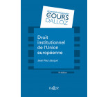 Droit institutionnel de l'Union européenne. 9e éd.