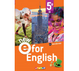 NEW E For English - Anglais 5e Ed. 2022 - Livre élève