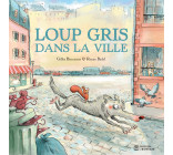 Loup gris dans la ville