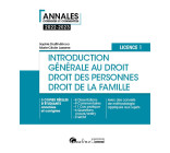 Introduction générale au droit et droit des personnes et de la famille - L1, 6ème édition