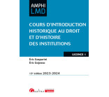 Cours d'introduction historique au droit et d'histoire des institutions