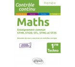 Mathématiques - Première technologique enseignement commun STHR, STI2D, STL, STMG et ST2S