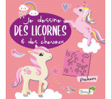 Licornes et chevaux avec des pochoirs