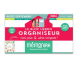 Le bloc hebdo organiseur mini prix & ultra compact 2023-2024, 12 mois