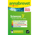 Annales du brevet Annabrevet 2022 Physique-chimie, SVT, Technologie 3e