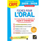 Hatier CRPE -  Fiches pour l'épreuve orale de leçon et d'entretien - 2025/2026