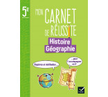 Mon carnet de réussite Histoire-Géographie 5e - Ed. 2024 - Carnet élève