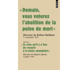 « Demain vous voterez l abolition de la peine de mort »