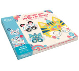 MON COFFRET D'ARTISTE - MASQUES AVEC STICKERS EN MOUSSE - ANIMAUX MIGNONS