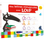 LIVRE ARDOISE - LES LETTRES MINUSCULES AVEC LOUP