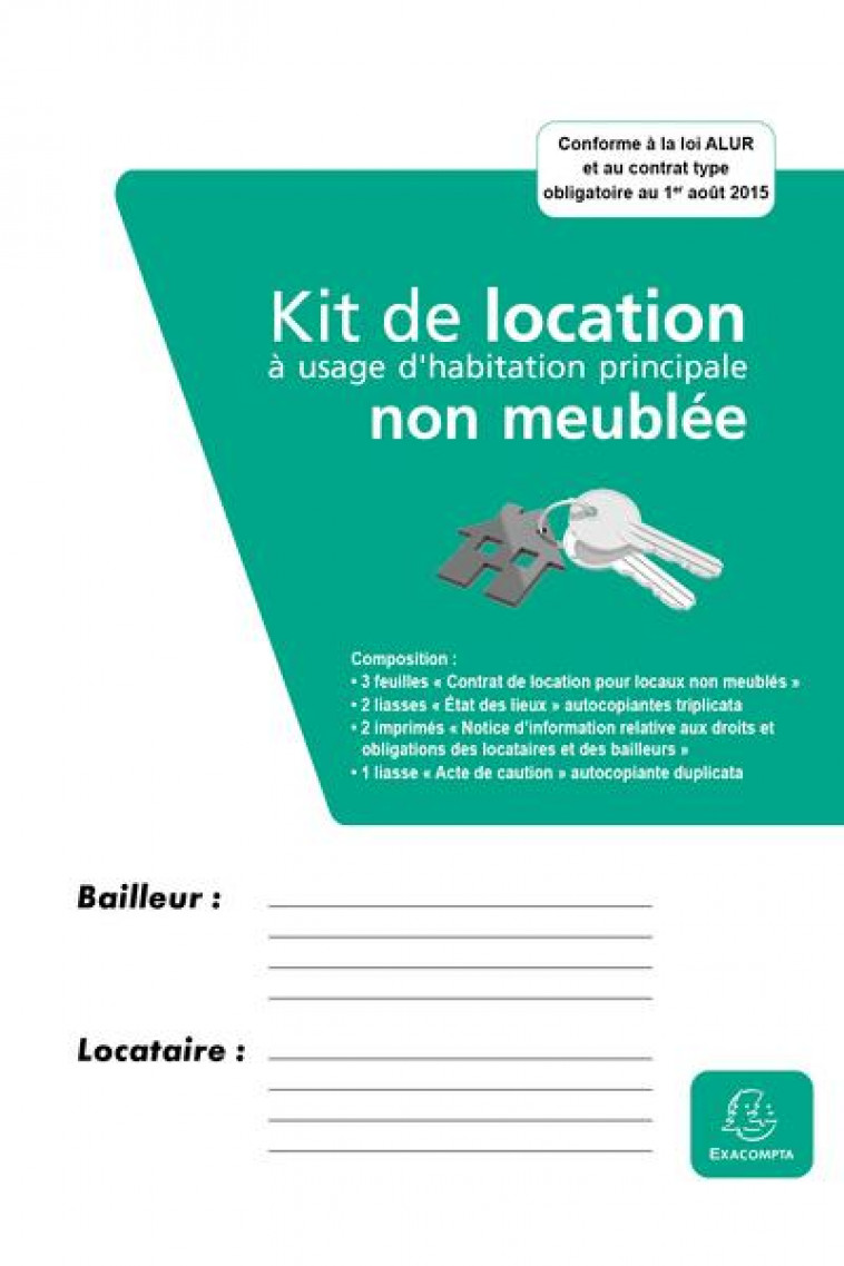 KIT DOSSIER DE LOCATION NON MEUBL?E 324842 - EXACOMPTA - NC