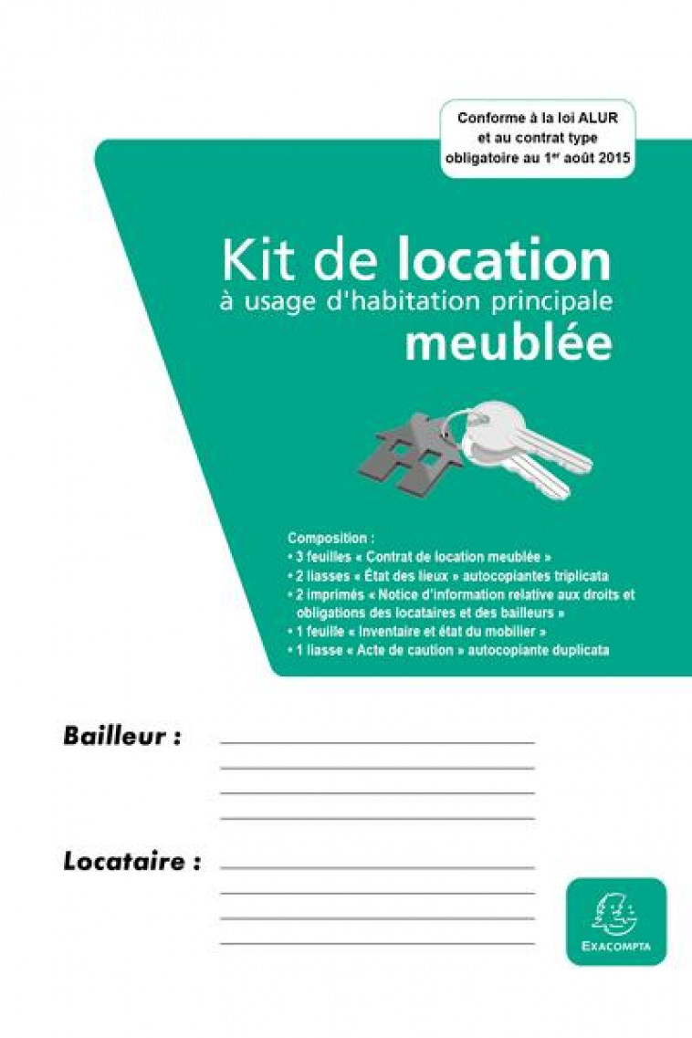 KIT DOSSIER DE LOCATION MEUBLEE RES PRINC 324850 - EXACOMPTA - NC