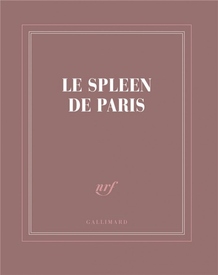 CARNET CARRE LE SPLEEN DE PARIS (PAPETERIE) - COLLECTIF - NC