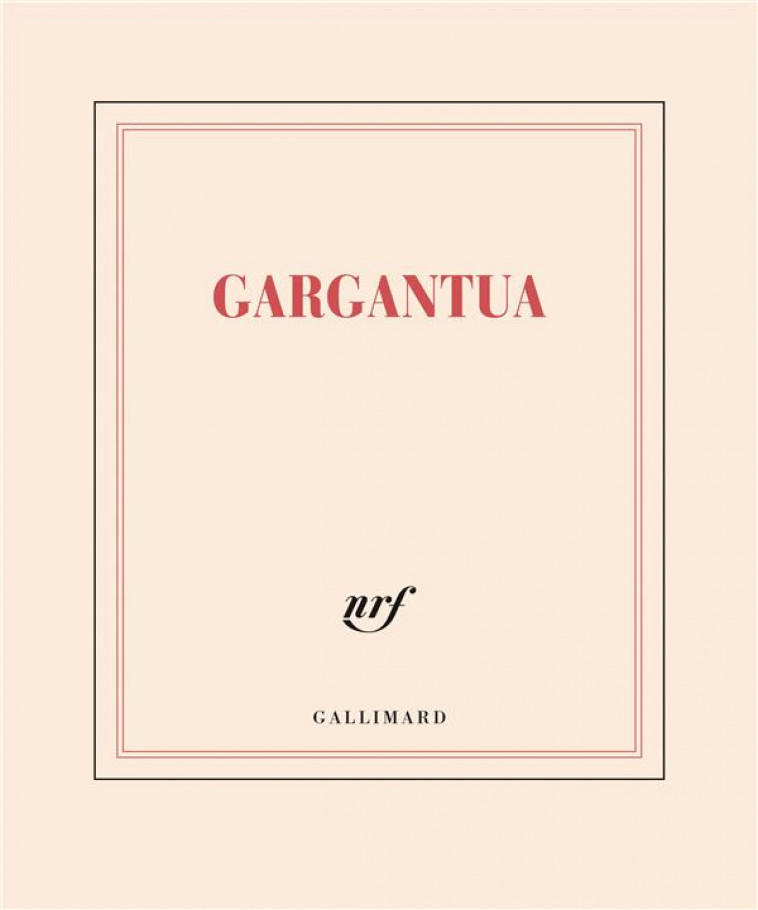 BLOC GARGANTUA (PAPETERIE) - GALLIMARD - NC