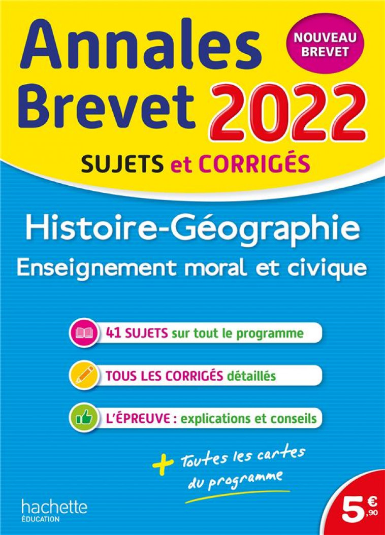 ANNALES BREVET 2022 HISTOIRE-GEOGRAPHIE-EMC - SAISSE CHRISTOPHE - HACHETTE