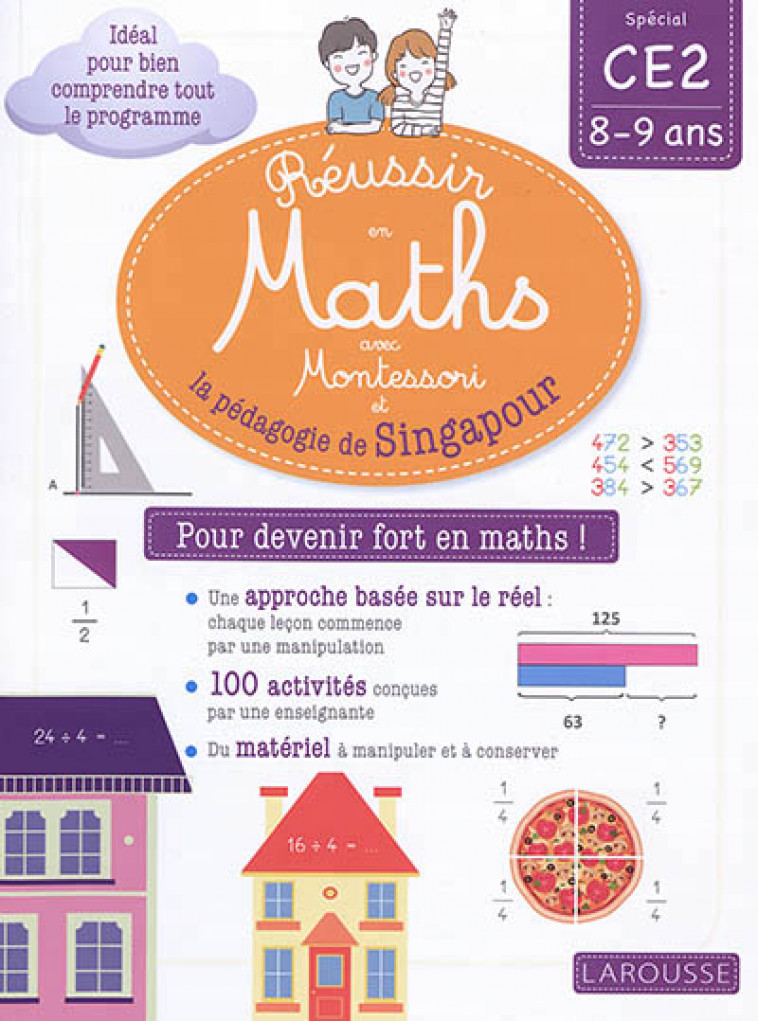 REUSSIR EN MATHS AVEC SINGAPOUR CE2 - URVOY DELPHINE - LAROUSSE