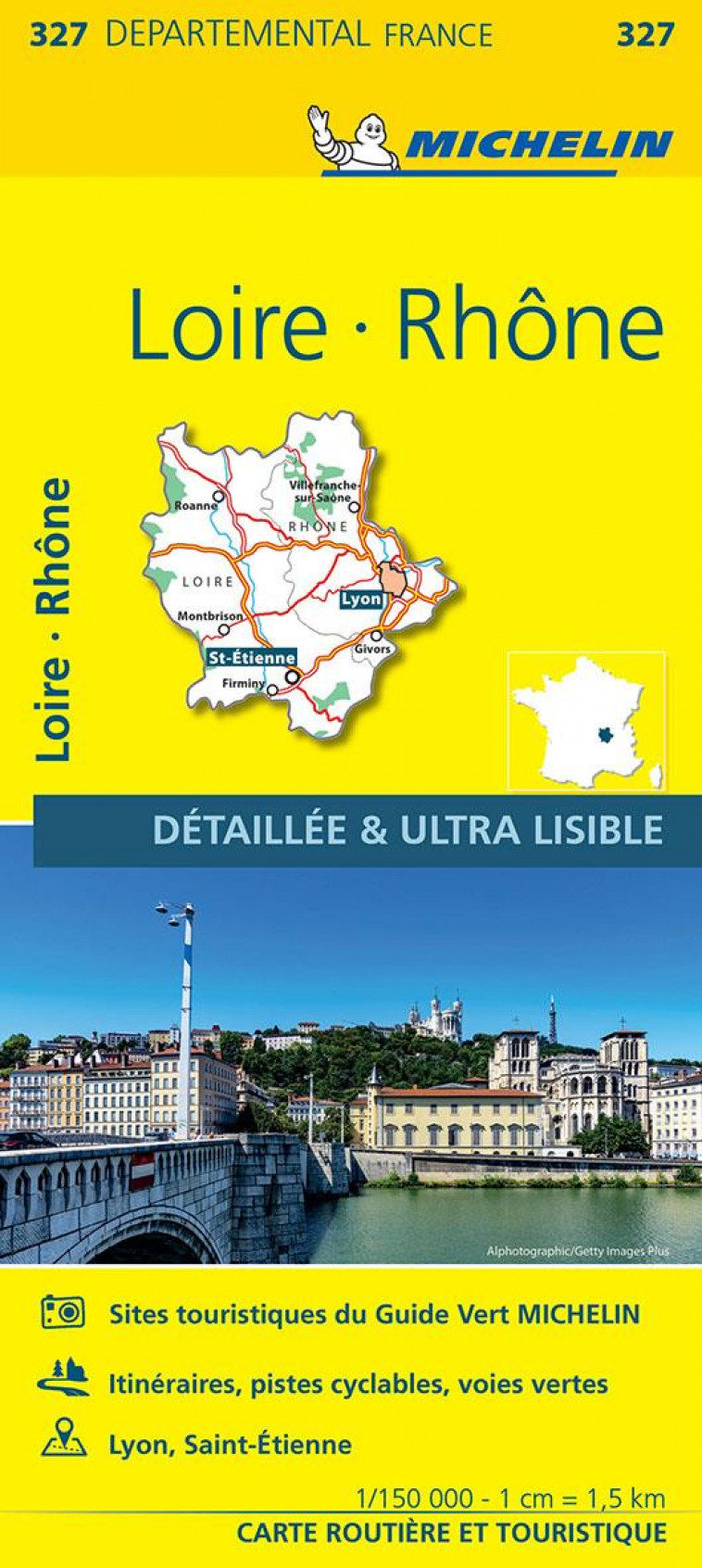 CARTE DEPARTEMENTALE LOIRE, RHONE - XXX - MICHELIN