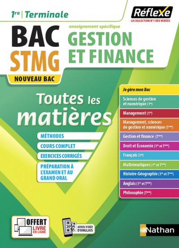 GESTION ET FINANCE - 1ERE/TERM STMG (TOUTES LES MATIERES - REFLEXE N 3) 2020 - VOL03 - COLLECTIF - CLE INTERNAT