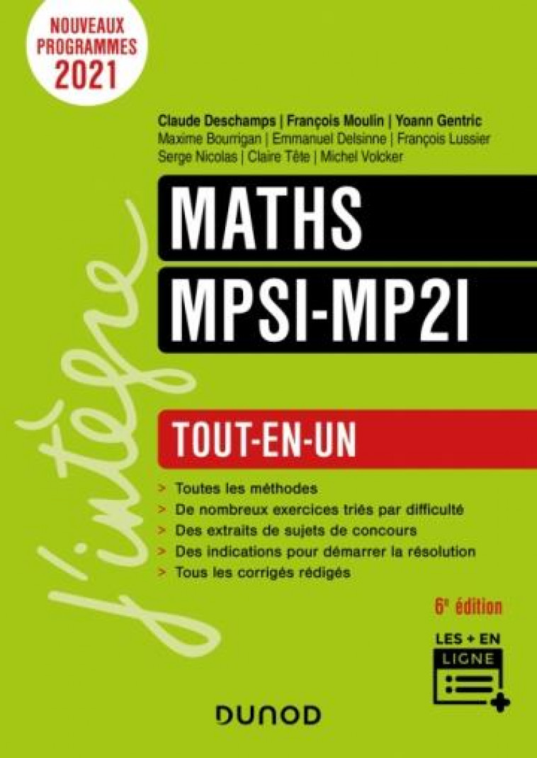 MATHS MPSI-MP2I - 6E ED.- TOUT-EN-UN - DESCHAMPS/TETE - DUNOD
