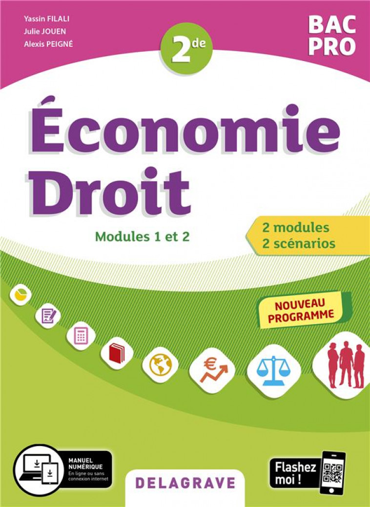 ECONOMIE-DROIT 2DE BAC PRO (2020) - POCHETTE ELEVE - FILALI/JOUEN/PEIGNE - DELAGRAVE