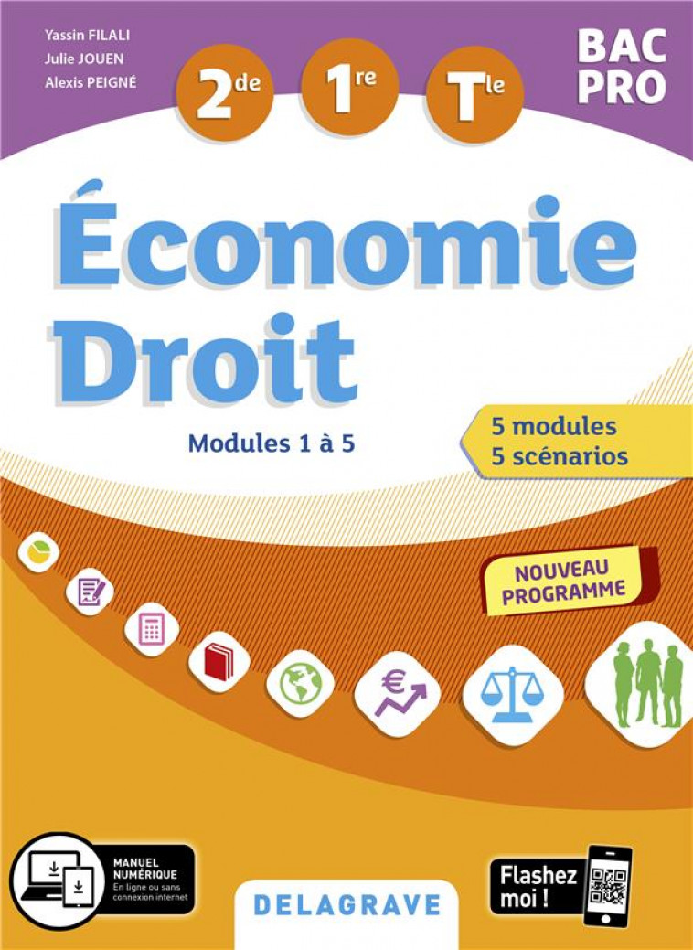 ECONOMIE-DROIT 2DE, 1RE, TLE BAC PRO (2020) - POCHETTE ELEVE - FILALI/JOUEN/PEIGNE - DELAGRAVE