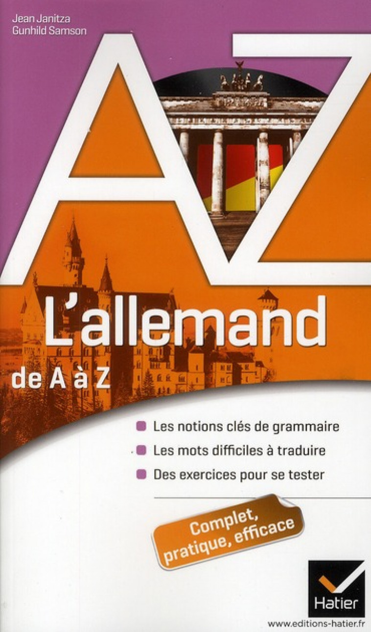 L-ALLEMAND DE A A Z - GRAMMAIRE, CONJUGAISON ET DIFFICULTES - JANITZA/SAMSON - HATIER JEUNESSE