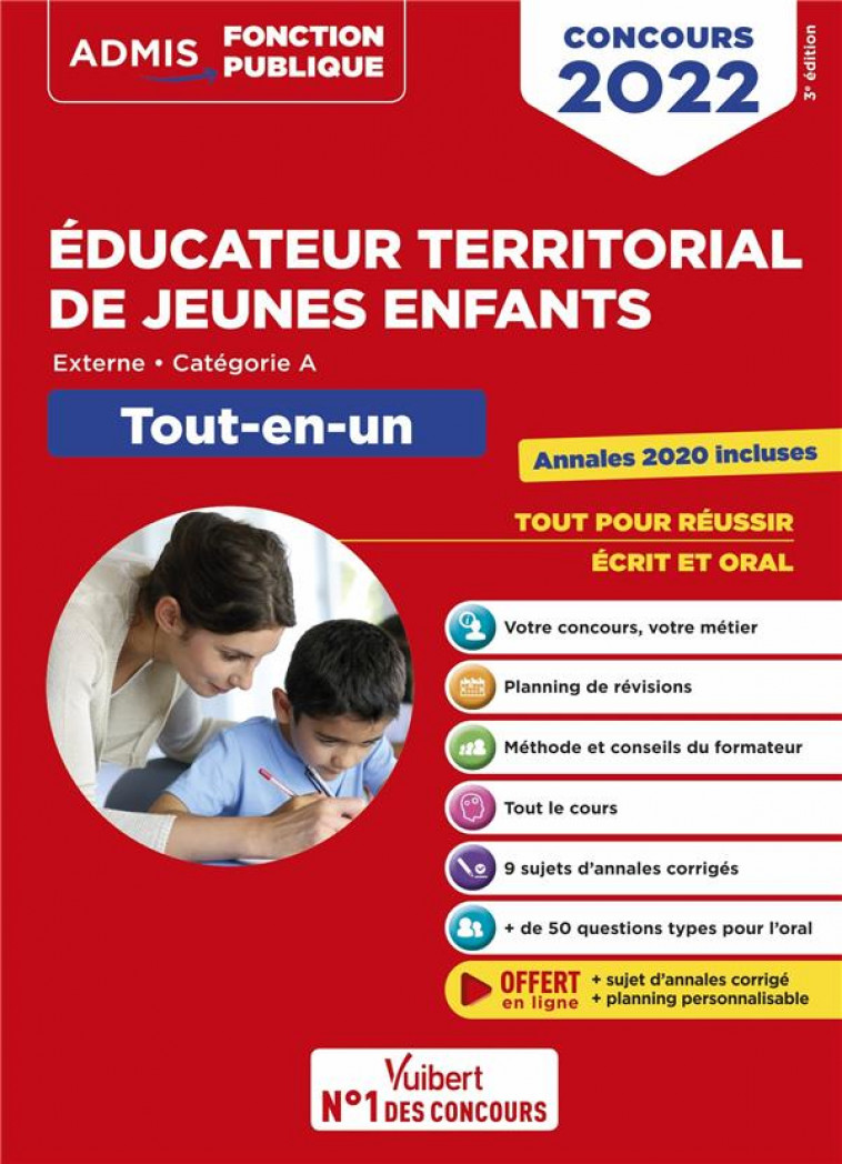 CONCOURS EDUCATEUR TERRITORIAL DE JEUNES ENFANTS - TOUT-EN-UN - CATEGORIE A - CONCOURS 2022 - GENINASCA FABIENNE - VUIBERT