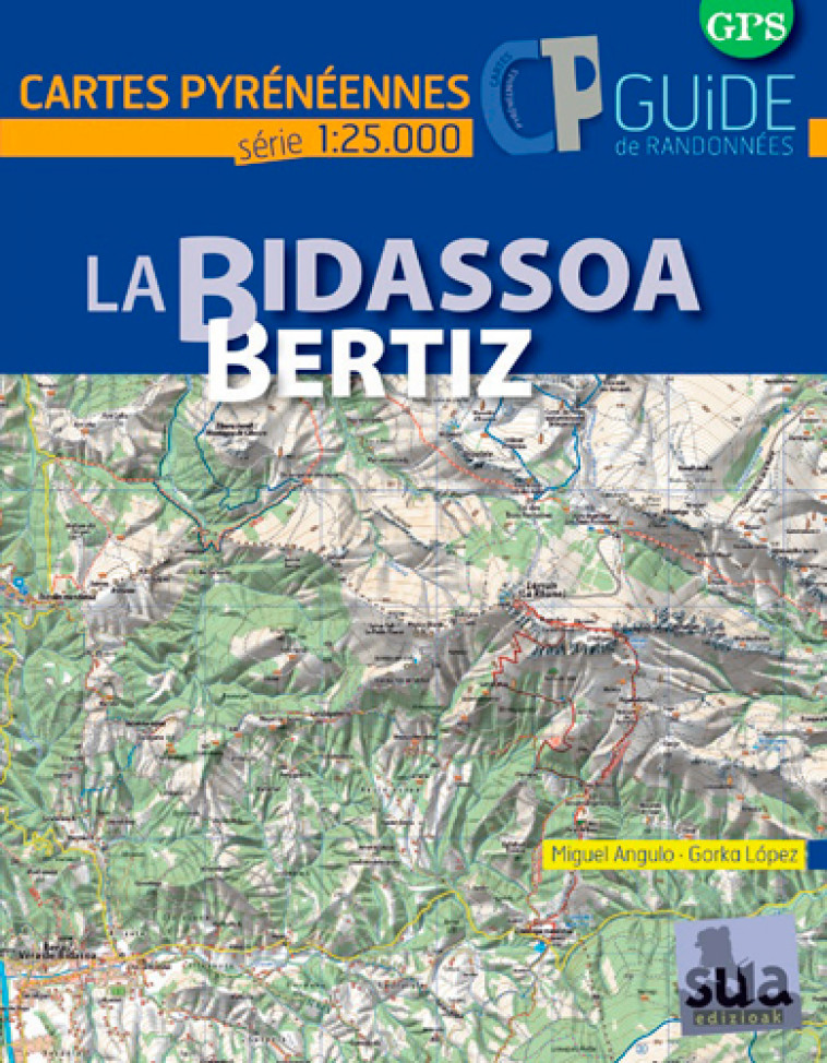 BIDASSOA - BERTIZ (GUIDE + CARTE 1/25.000) - ANGULO MIGUEL/LOPEZ - Sua edizioak