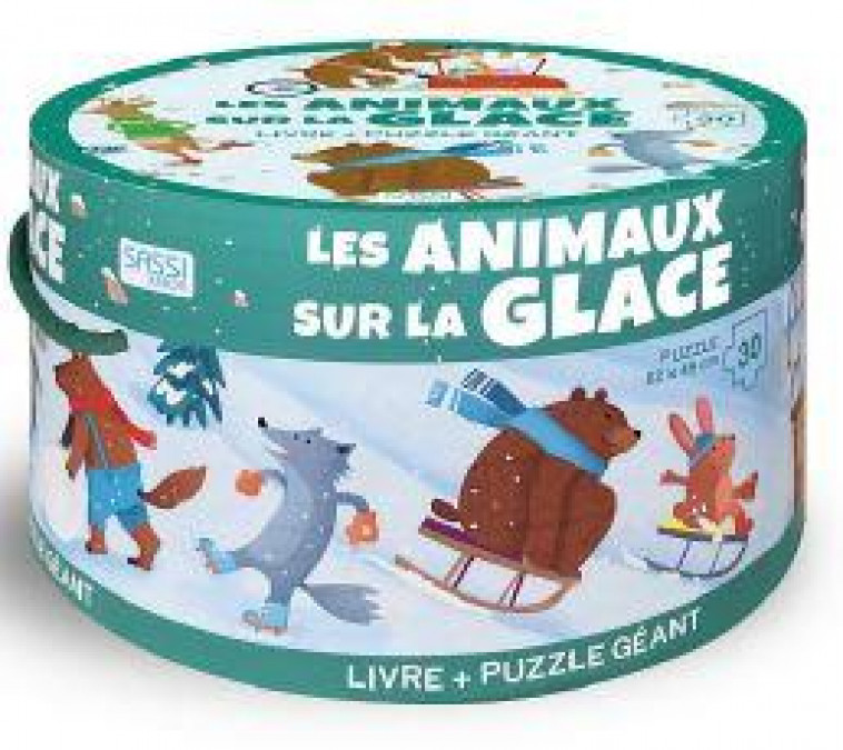 LES ANIMAUX SUR LA GLACE - LIVRE + PUZZLE GEANT - TOME/GAULE - NC