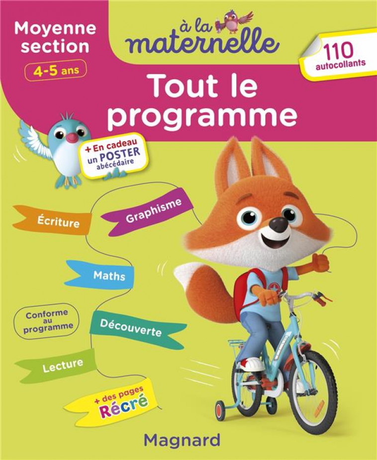 TOUT LE PROGRAMME MOYENNE SECTION 4-5 ANS - A LA MATERNELLE - TOUS LES APPRENTISSAGES DE MOYENNE SEC - BROSSIER MICHELE - MAGNARD