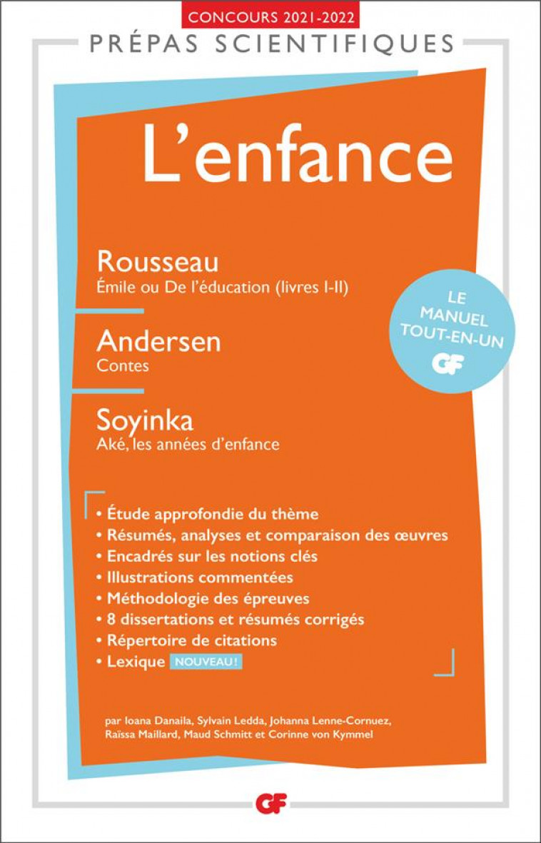 L-ENFANCE - PREPAS SCIENTIFIQUES 2022 - ROUSSEAU EMILE OU DE L-EDUCATION (LIVRES I-II), ANDERSEN CON - COLLECTIF - FLAMMARION