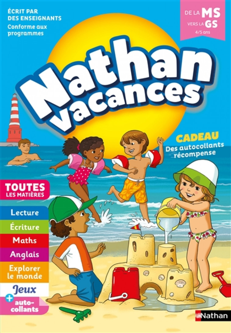 NATHAN VACANCES MATERNELLE MS VERS LA GS 4/5 ANS - GRISON - CLE INTERNAT