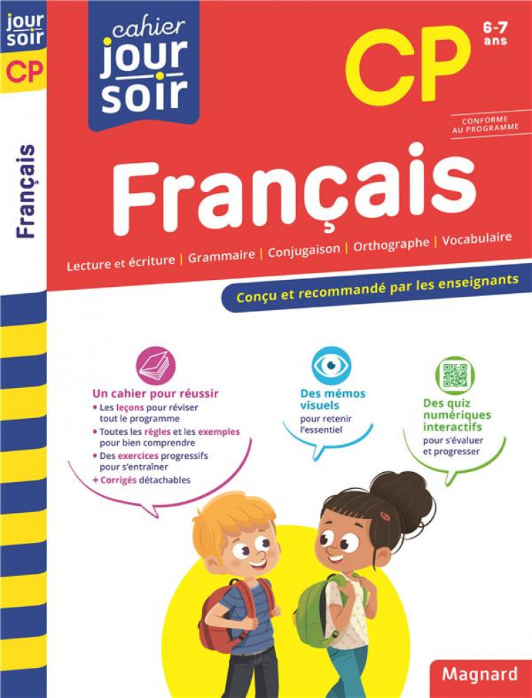 FRANCAIS CP - CAHIER JOUR SOIR - CONCU ET RECOMMANDE PAR LES ENSEIGNANTS - SEMENADISSE BERNARD - MAGNARD