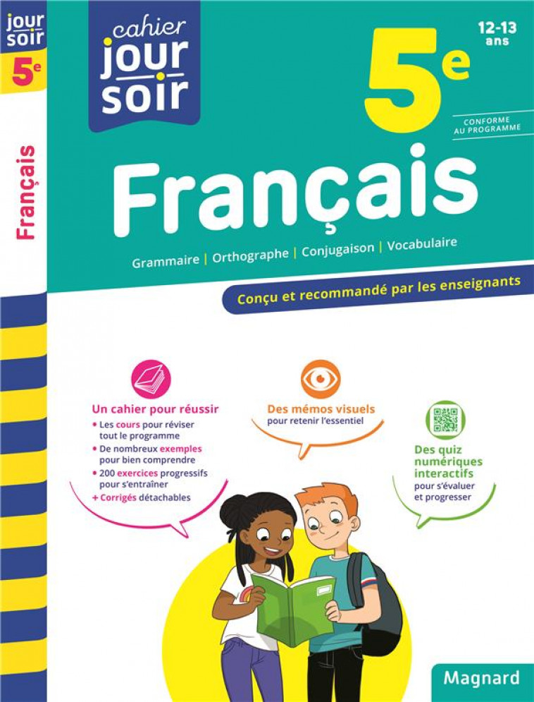 FRANCAIS 5E - CAHIER JOUR SOIR - CONCU ET RECOMMANDE PAR LES ENSEIGNANTS - RANDANNE/DEVIN - MAGNARD